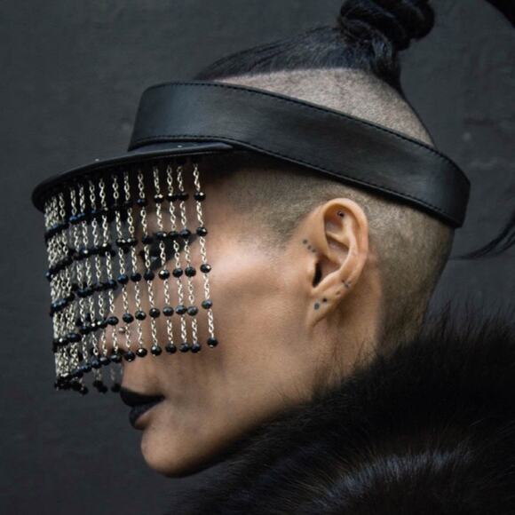 Rare HOM House of Malakai Beaded Visor with Box main image 6